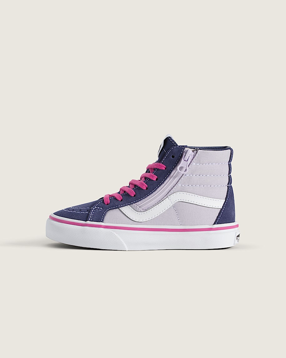 taka hayashi for vault by vans Little Kids Sk8-Hi Side Zip Shoe Deep Twilight Blue Lilac Mist