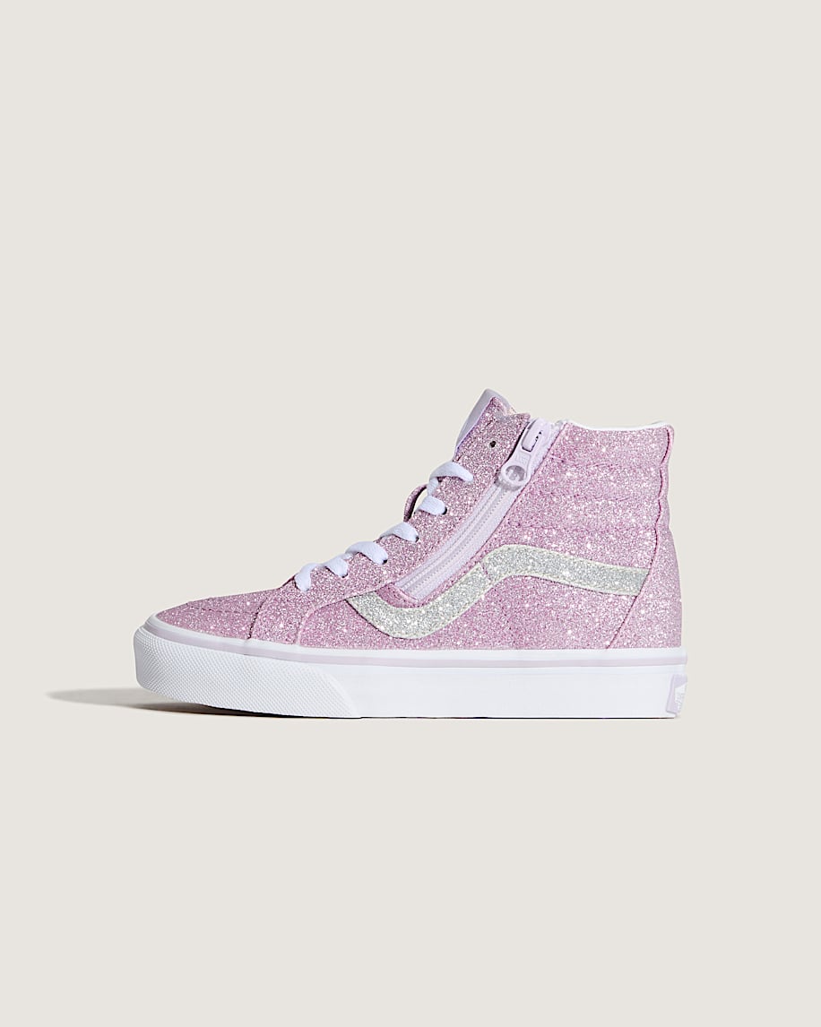 taka hayashi for vault by vans Little Kids Sk8-Hi Side Zip Shoe Glitter Lilac Mist Purple