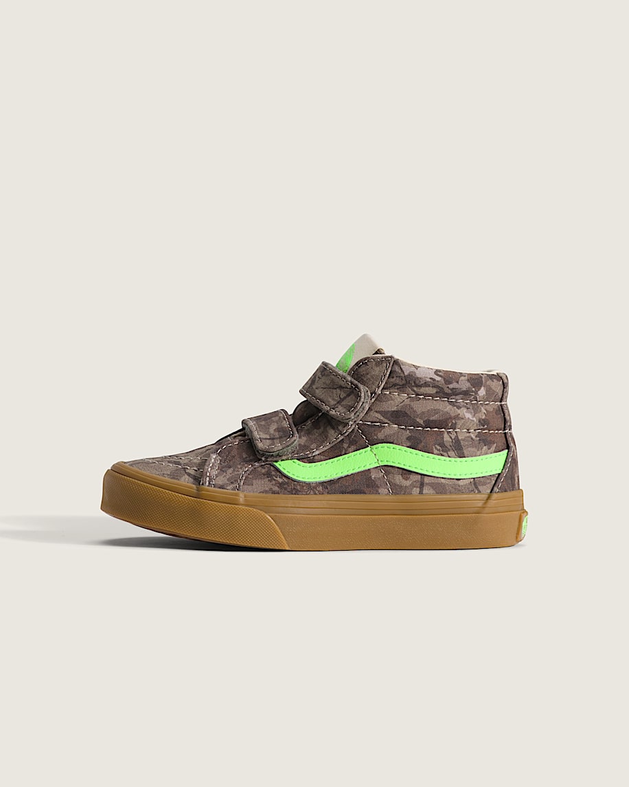 taka hayashi for vault by vans Little Kids Sk8-Mid V Shoe Camo Gecko Green