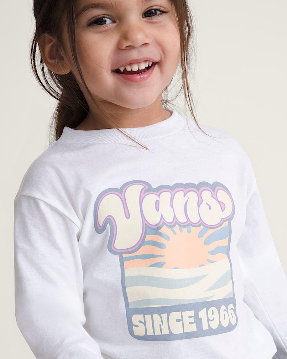 Taka Hayashi For Vault By Vans Little Kids Sun Dip Long Sleeve T-Shirt White