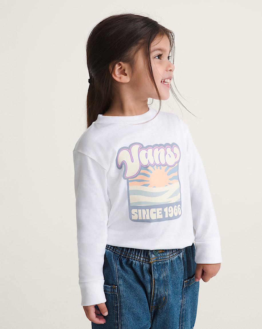 taka hayashi for vault by vans Little Kids Sun Dip Long Sleeve T-Shirt White
