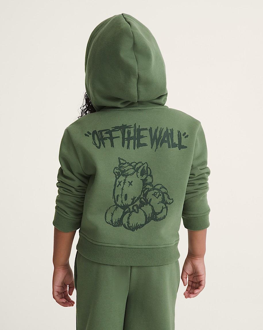 Taka Hayashi For Vault By Vans Little Kids Unicorn Zip Hoodie Pine Forest Green