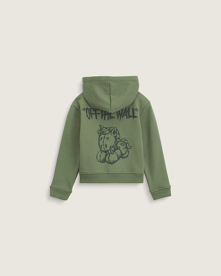 taka hayashi for vault by vans Little Kids Unicorn Zip Hoodie Pine Forest Green