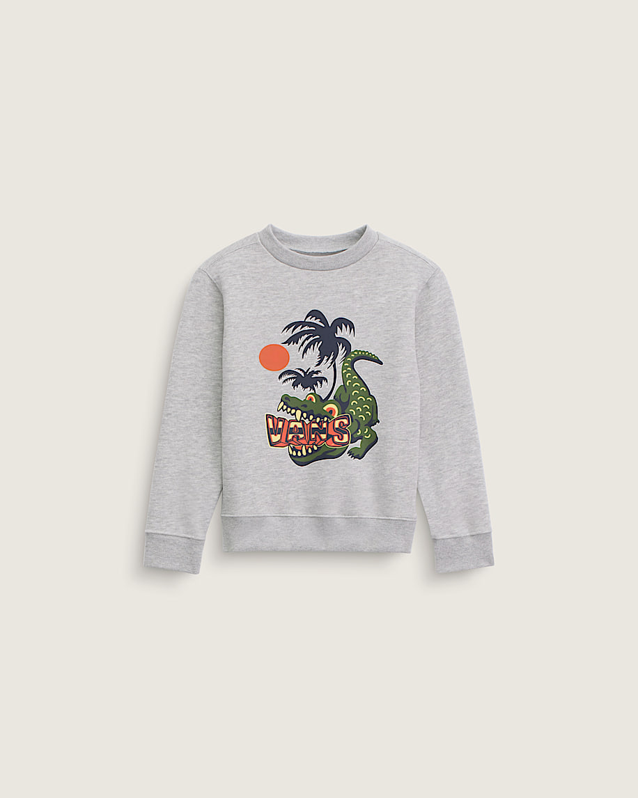 taka hayashi for vault by vans Little Kids Wise Croc Crew Sweatshirt Cement Heather Grey