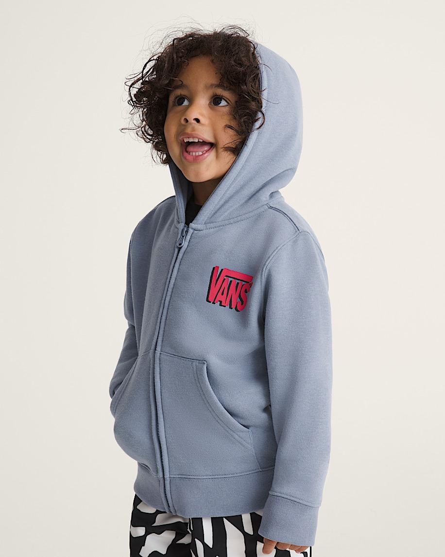 Taka Hayashi For Vault By Vans Little Kids Yolo Penguin Zip Hoodie Glacial Slate Blue