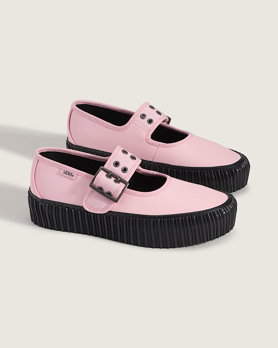 Taka Hayashi For Vault By Vans Mary Jane Creeper Shoe Coral Blush Pink