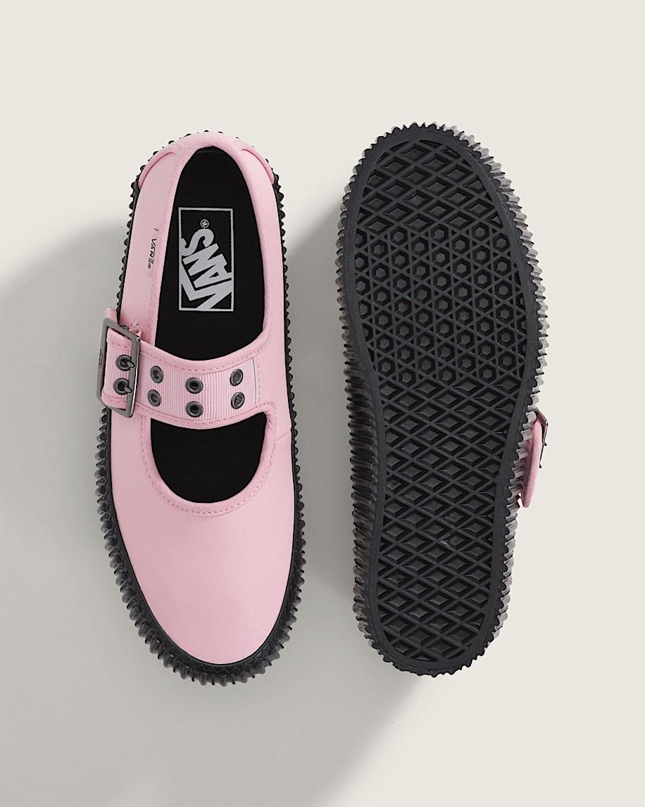 Taka Hayashi For Vault By Vans Mary Jane Creeper Shoe Coral Blush Pink