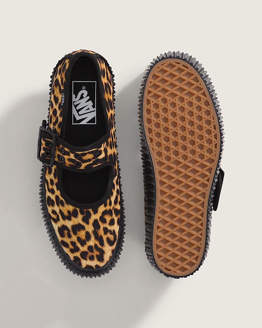 Taka Hayashi For Vault By Vans Mary Jane Creeper Shoe Leopard Brown Black
