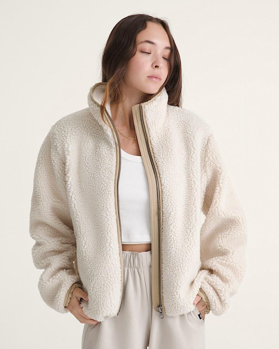 Taka Hayashi For Vault By Vans Misty Fog High Pile Jacket Egret Beige