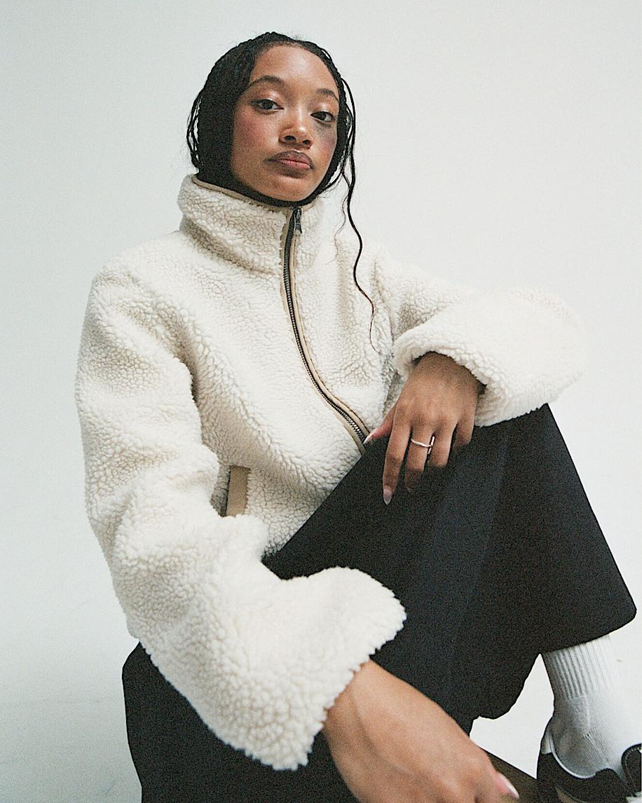 taka hayashi for vault by vans Misty Fog High Pile Jacket Egret Beige