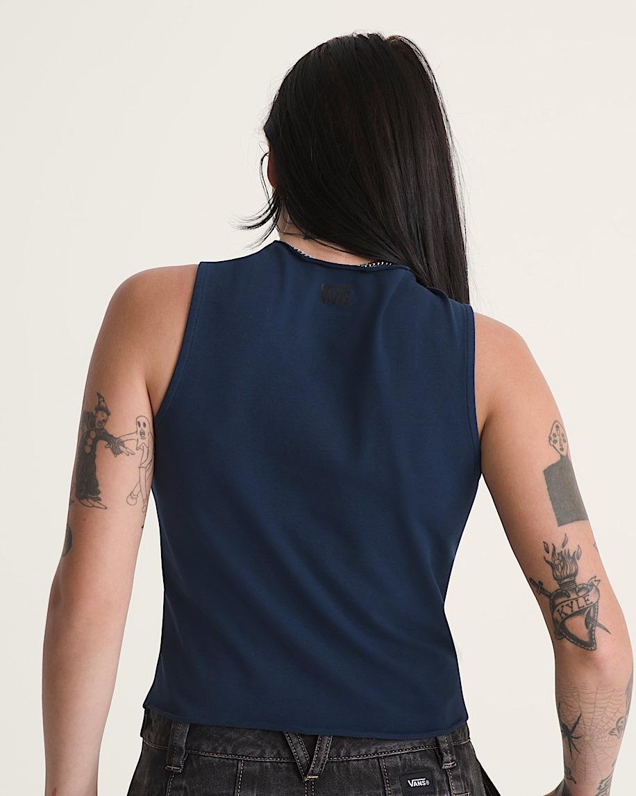 Taka Hayashi For Vault By Vans Mock Neck Tank Top Dress Blues