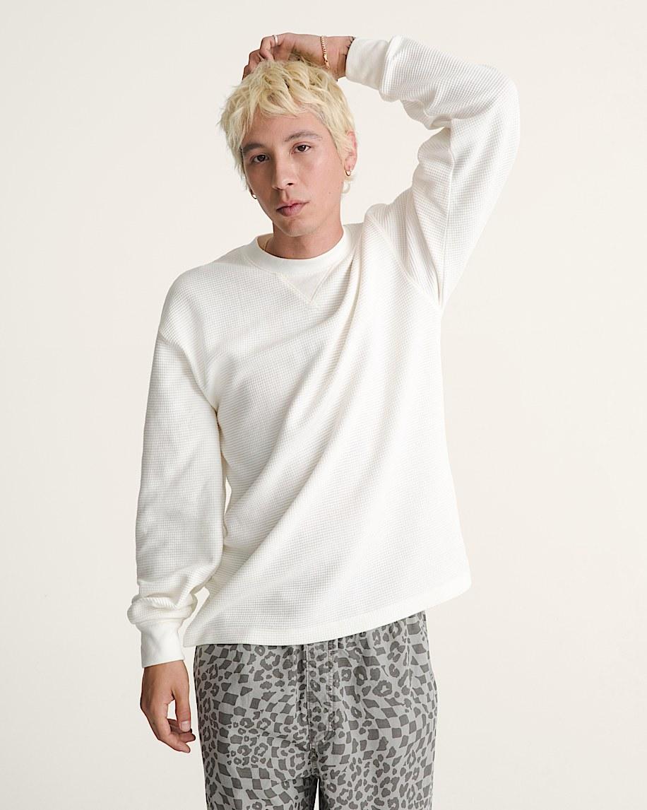 Taka Hayashi For Vault By Vans Navigate Long Sleeve Thermal Shirt Egret White