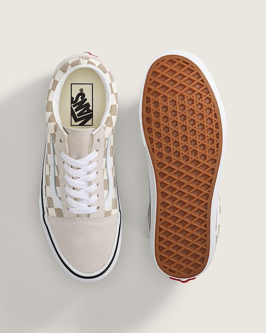 Taka Hayashi For Vault By Vans Old Skool Checkerboard Shoe Checkerboard Oatmeal Beige