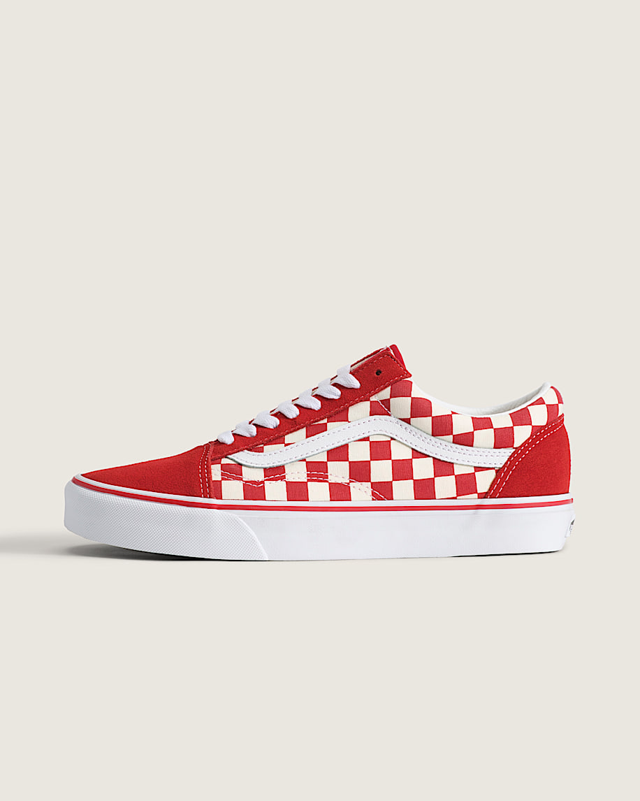taka hayashi for vault by vans Old Skool Checkerboard Shoe Checkerboard Racing Red White