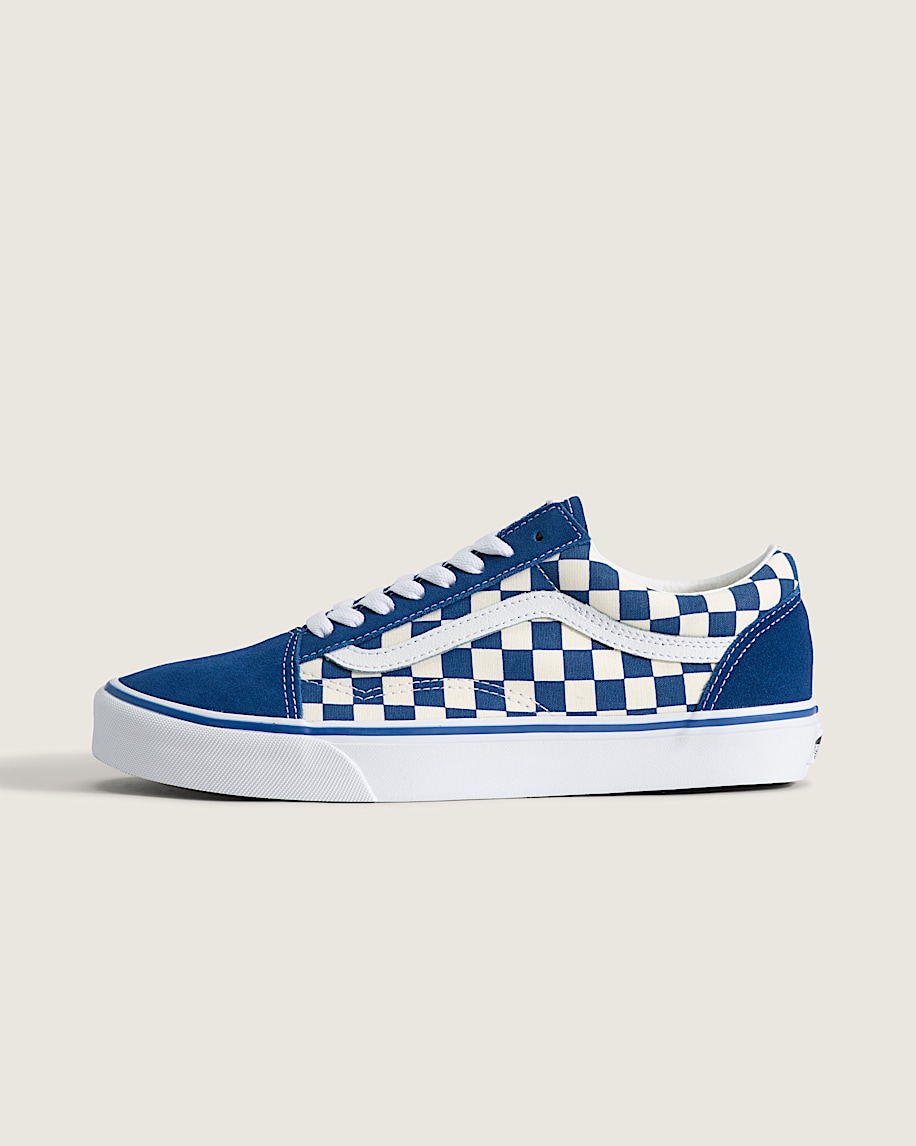 taka hayashi for vault by vans Old Skool Checkerboard Shoe Checkerboard True Blue White