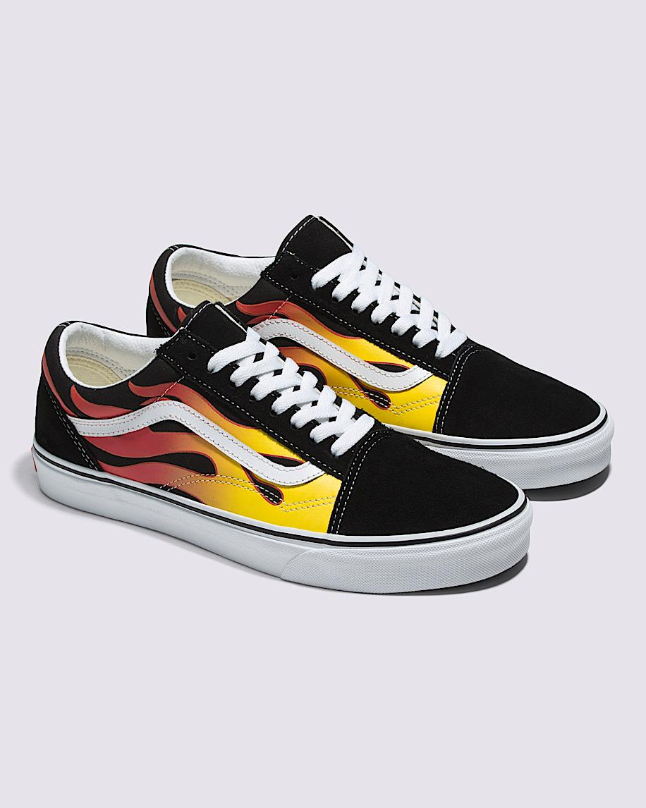 Taka Hayashi For Vault By Vans Old Skool Flame Shoe Black Flame Orange