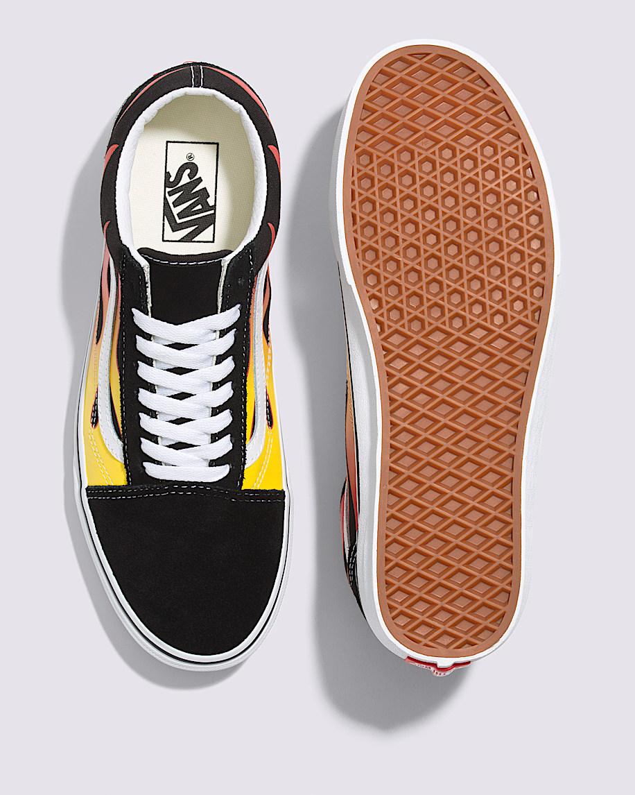 Taka Hayashi For Vault By Vans Old Skool Flame Shoe Black Flame Orange