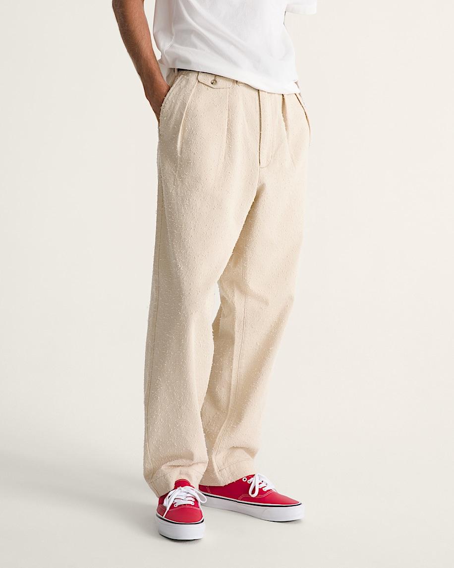 Taka Hayashi For Vault By Vans OTW By Vans Back Pleated Trousers Creme Brulee Beige