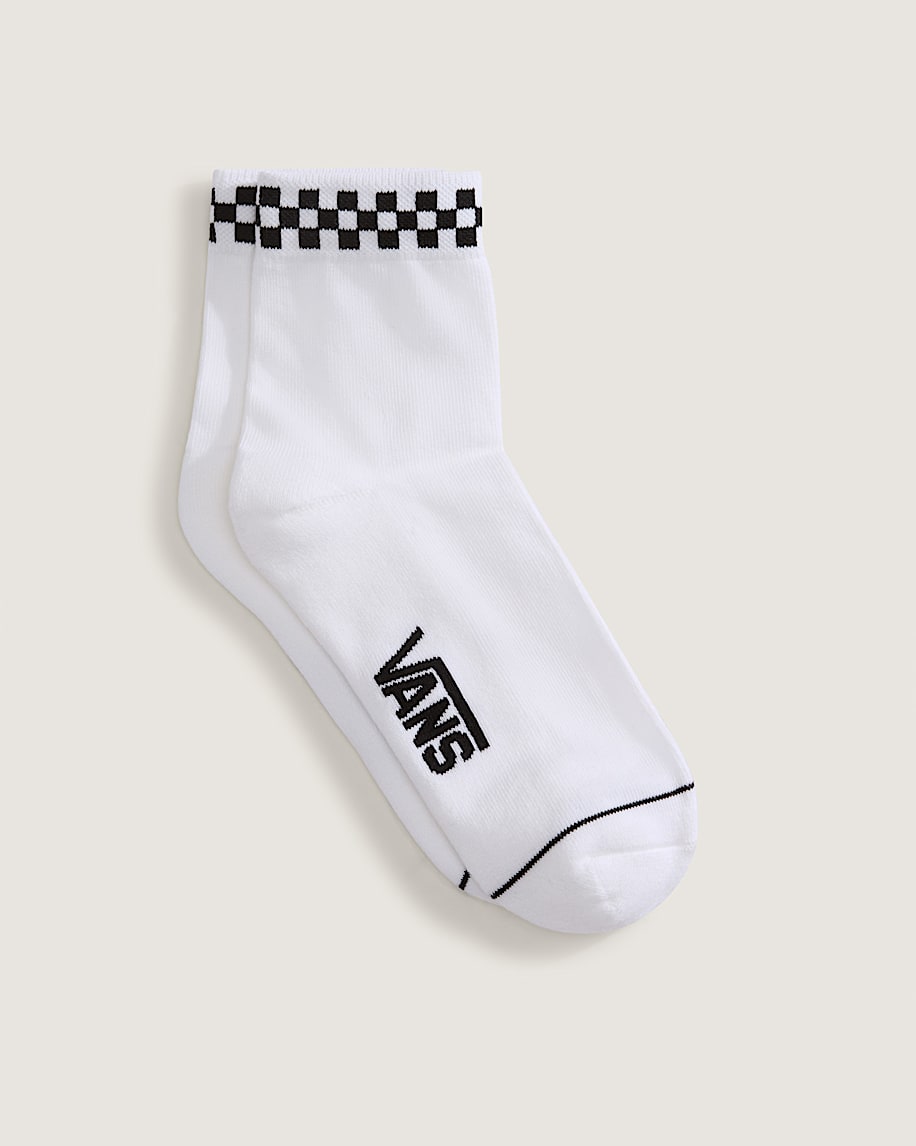 Taka Hayashi For Vault By Vans Peek-A-Check Half Crew Socks White Black