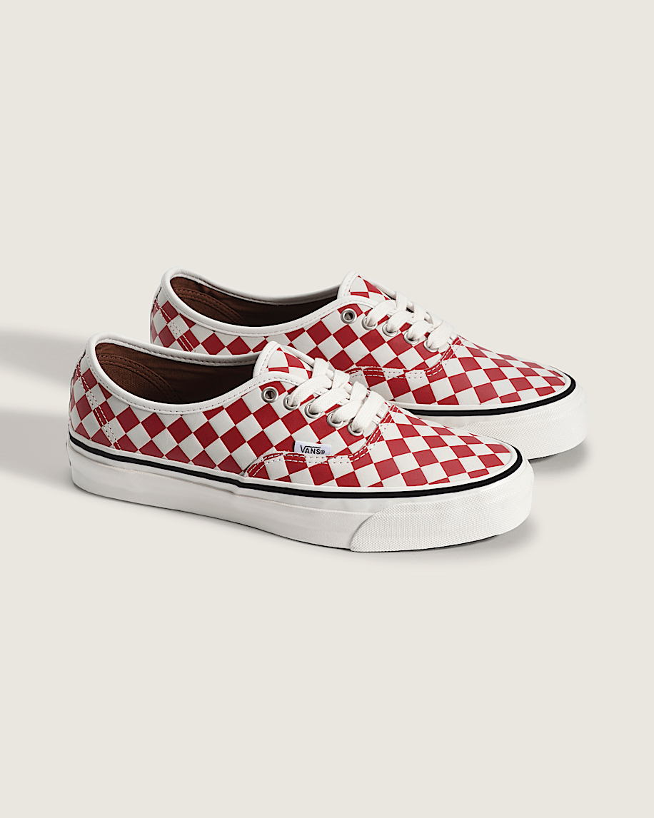 Taka Hayashi For Vault By Vans Premium Authentic Checkerboard Shoe Checkerboard Red Marshmallow White