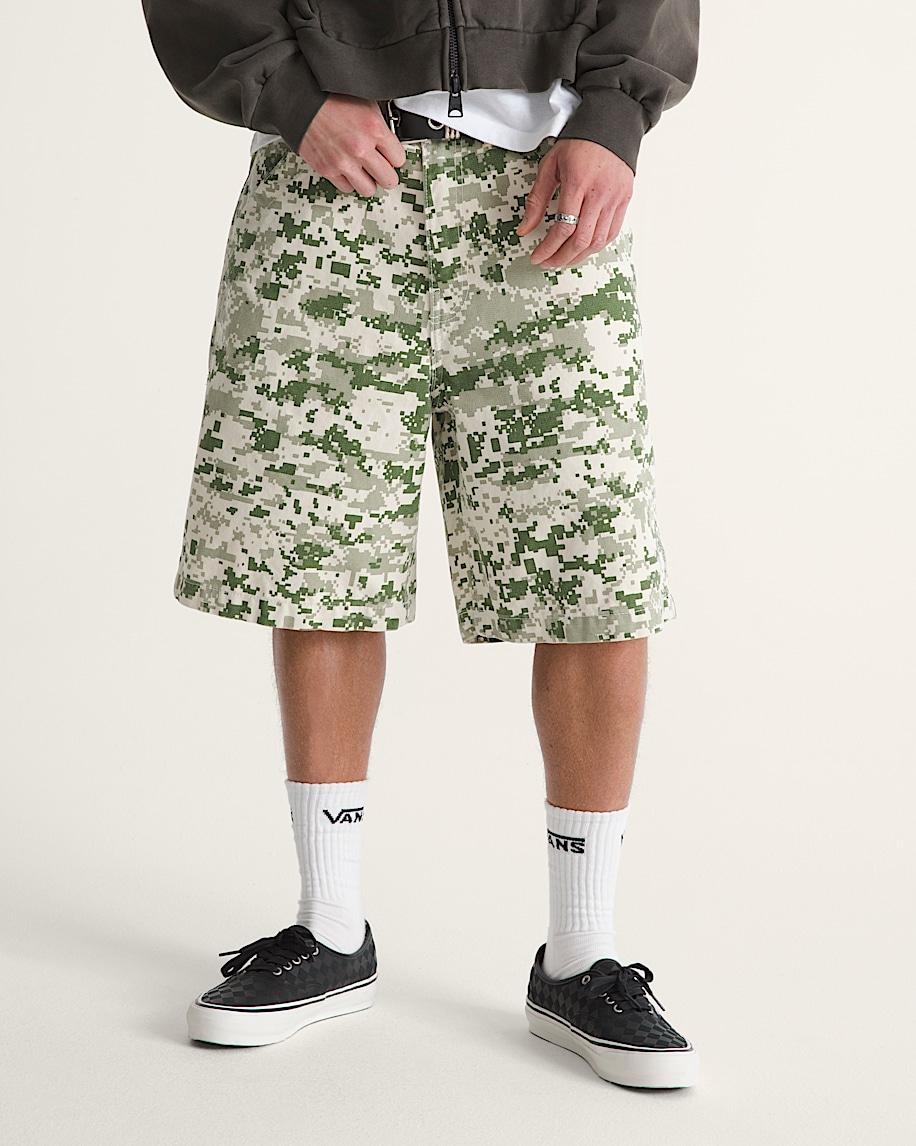 Taka Hayashi For Vault By Vans Premium Check-5 Baggy Canvas Short Digi Camo Green