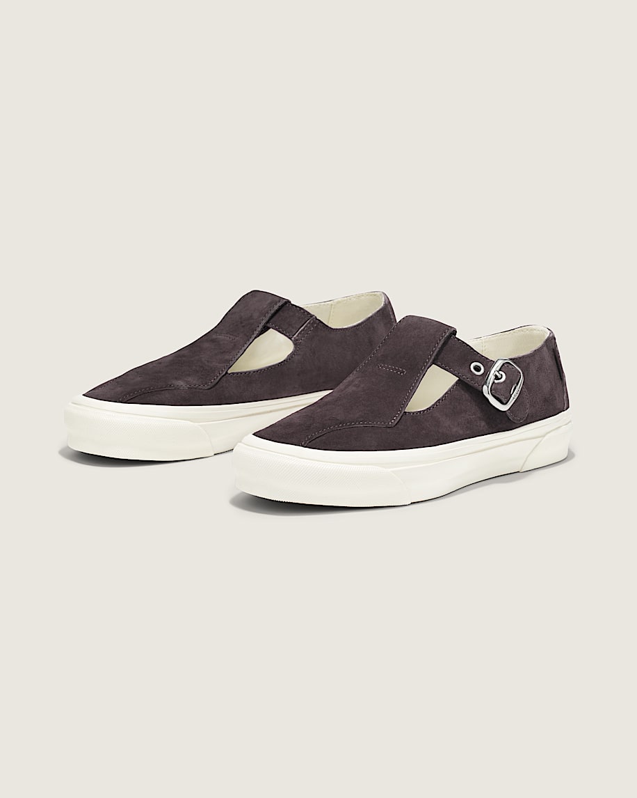 Taka Hayashi For Vault By Vans Premium Mary Jane Suede Shoe Chocolate Plum Brown