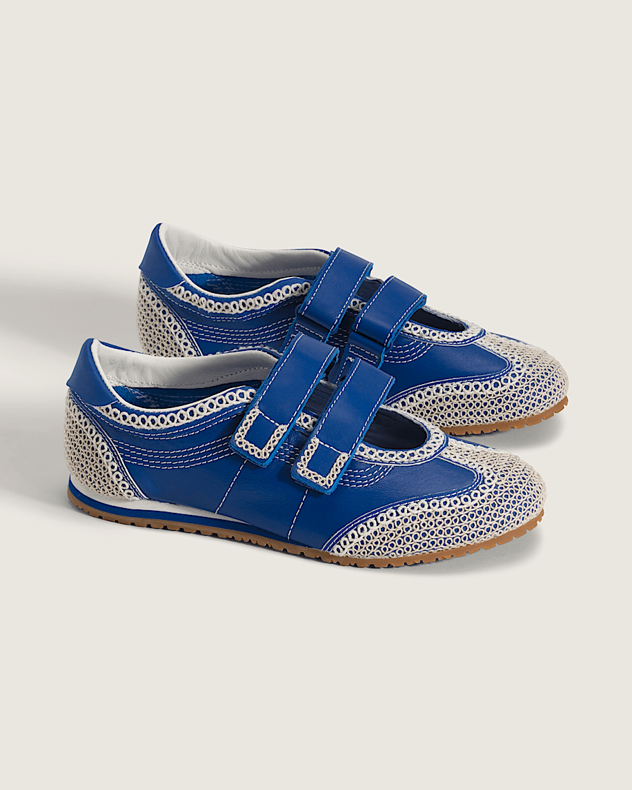 Taka Hayashi For Vault By Vans Premium Mary Jane Super Lowpro Shoe Blue Marshmallow White