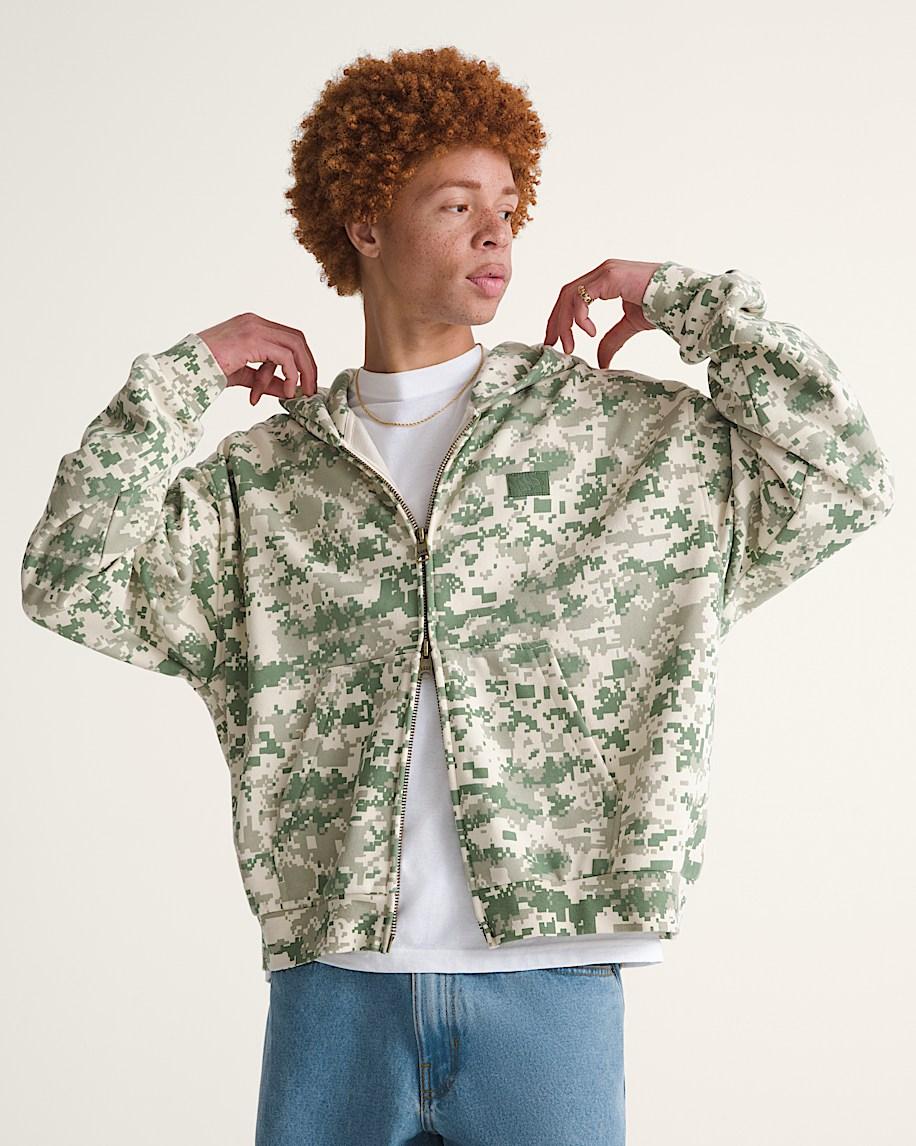 Taka Hayashi For Vault By Vans Premium Zip Hoodie Digi Camo Green