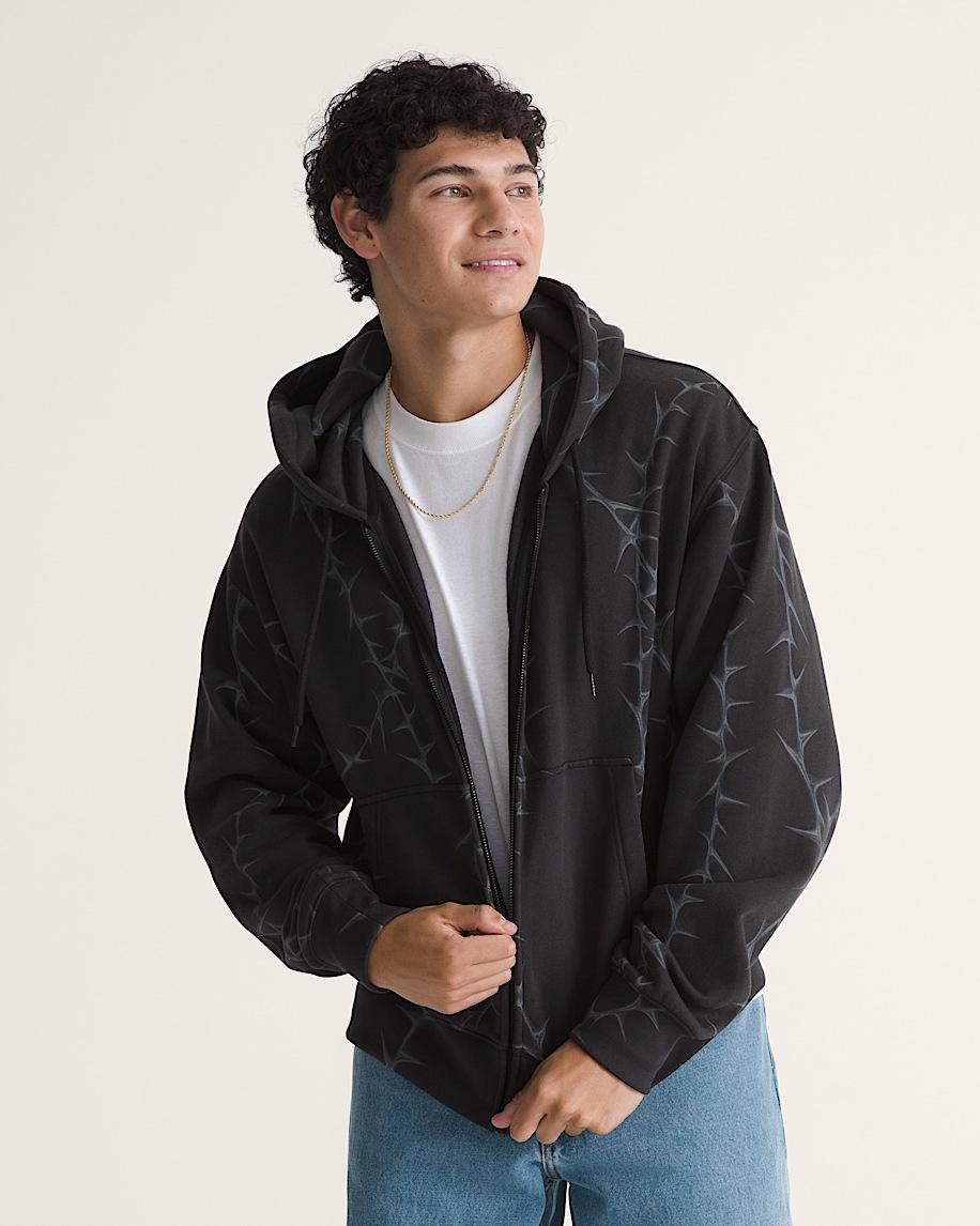 Taka Hayashi For Vault By Vans Prickler Patch Zip Hoodie Black