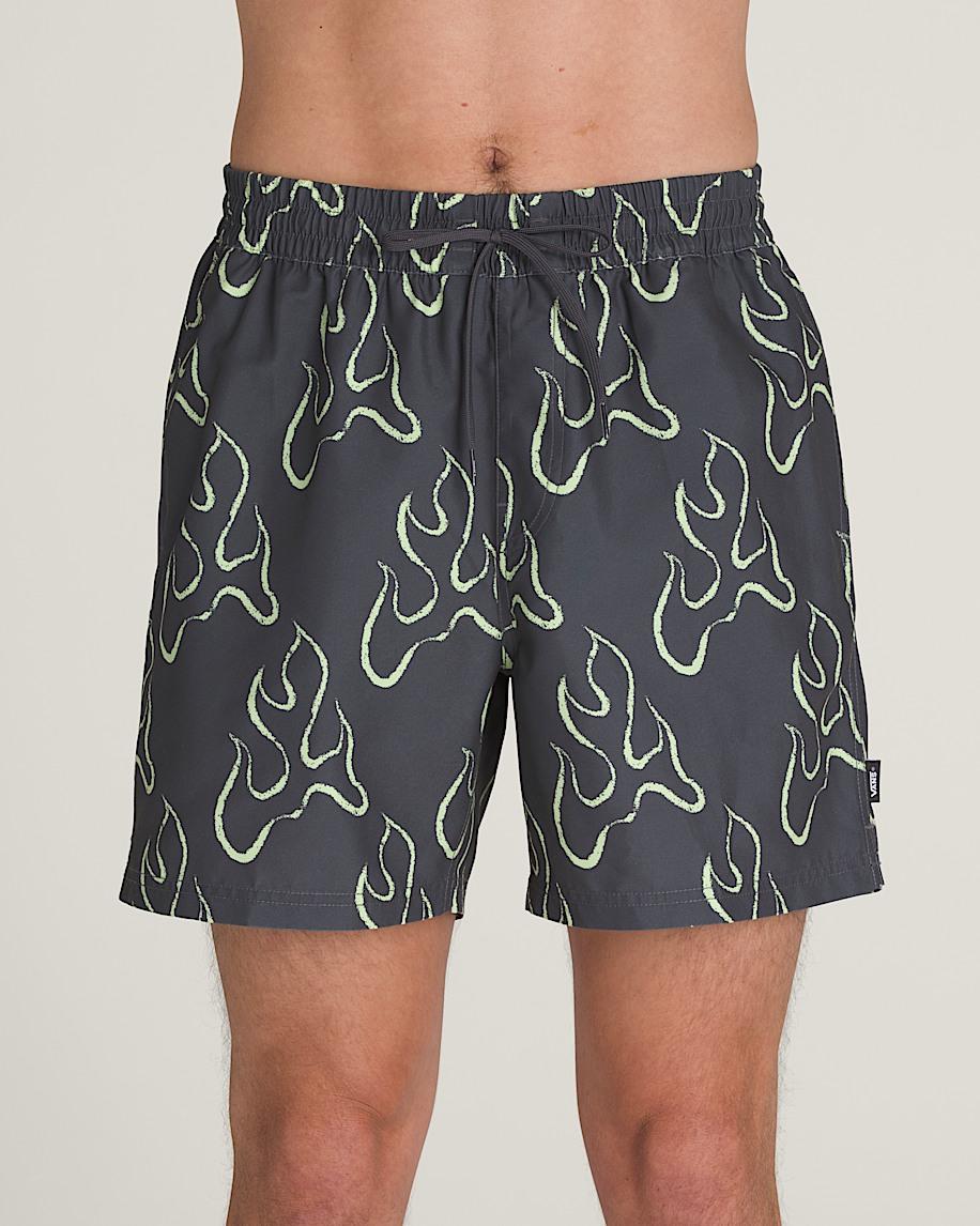 Taka Hayashi For Vault By Vans Primary Solid Elastic 17'' Boardshorts Asphalt Grey Shadow Lime Green