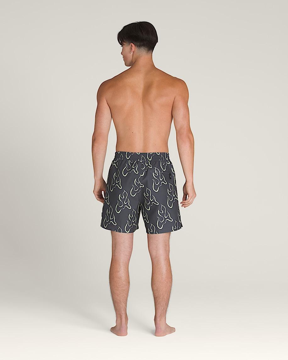 Taka Hayashi For Vault By Vans Primary Solid Elastic 17'' Boardshorts Asphalt Grey Shadow Lime Green