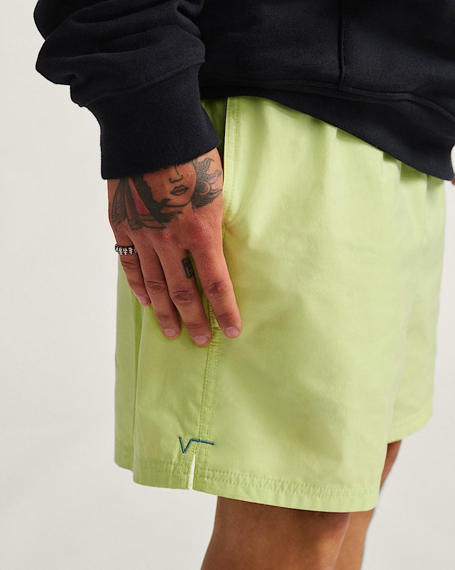 Taka Hayashi For Vault By Vans Primary Solid Elastic 17'' Boardshorts Shadow Lime Green