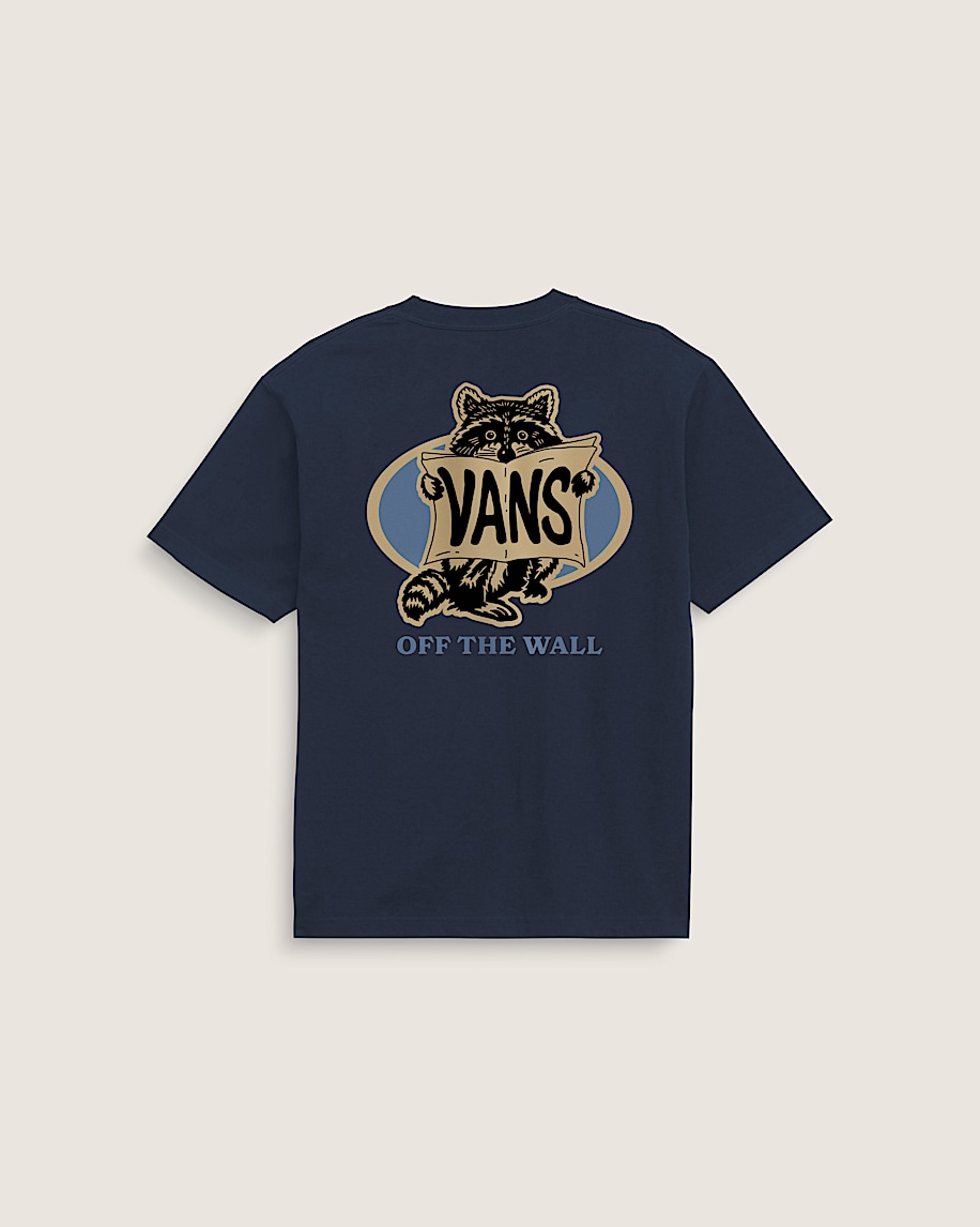 taka hayashi for vault by vans Raccoon Sign T-Shirt Navy Blue