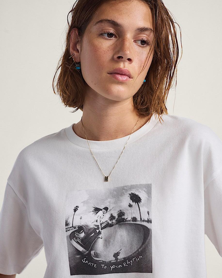 Taka Hayashi For Vault By Vans Rhythm Relaxed Crop T-Shirt White
