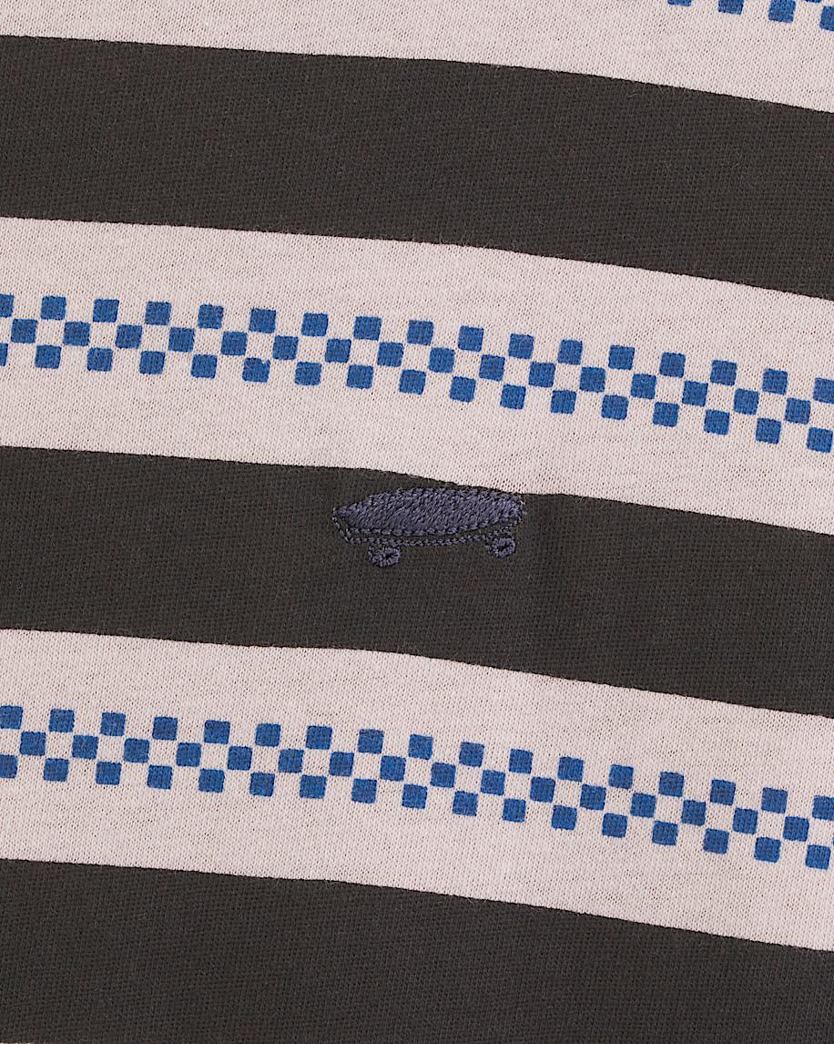 Taka Hayashi For Vault By Vans Salton Stripe Checkerboard T-Shirt Checkerboard Sepia Rose Pink Black