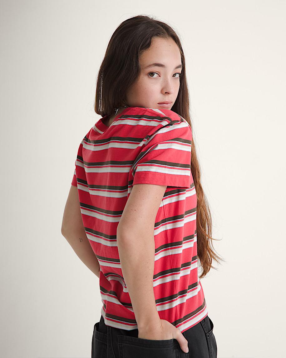 taka hayashi for vault by vans Salton Stripe T-Shirt Crimson Haze Red