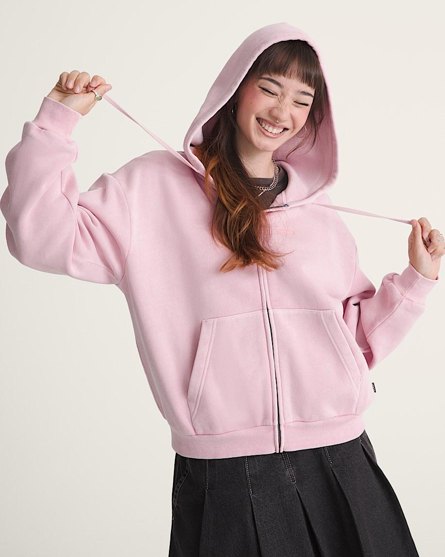 Taka Hayashi For Vault By Vans Salton Washed Full Zip Hoodie CORAL BLUSH