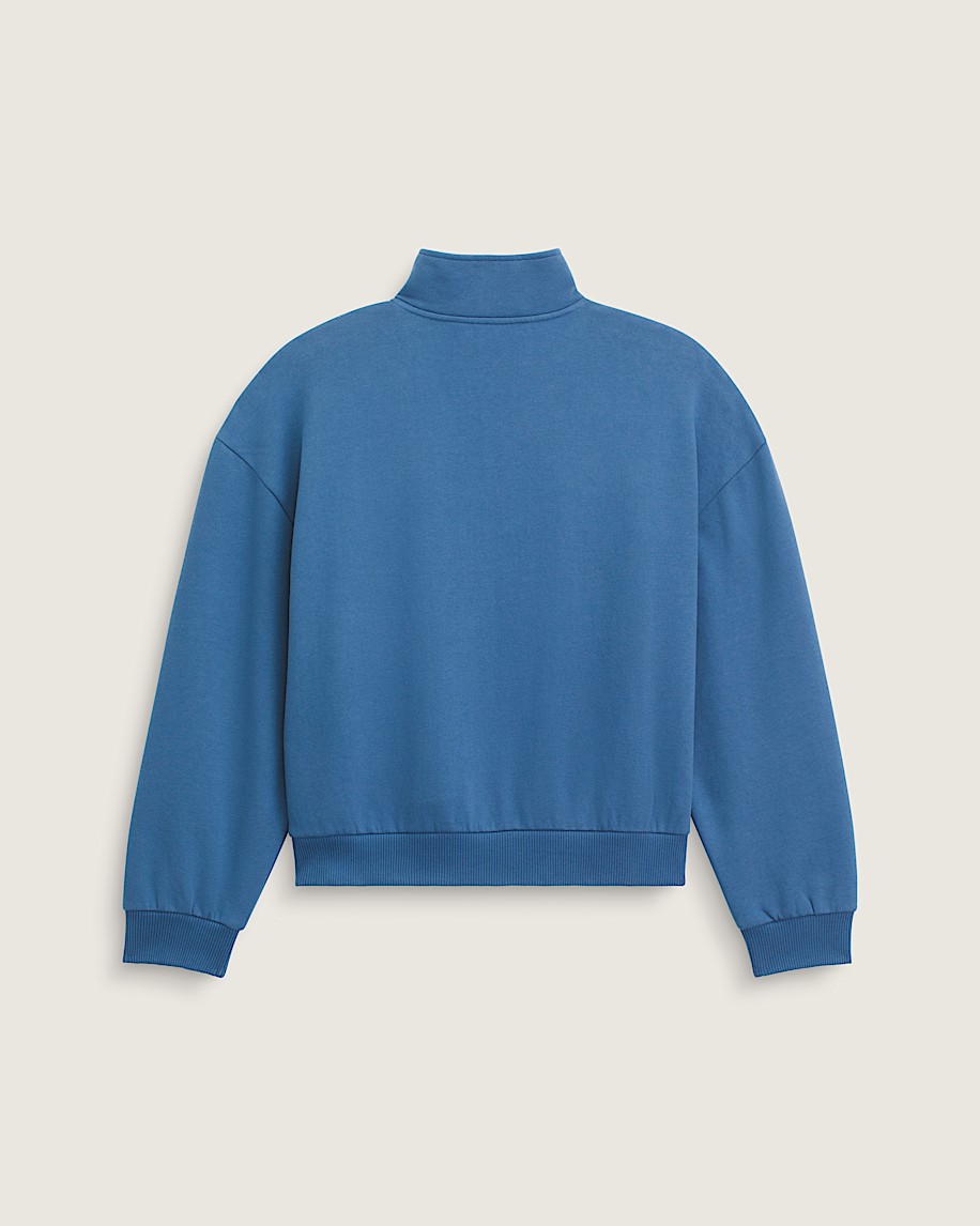 Taka Hayashi For Vault By Vans Script Logo Mock Neck Sweatshirt True Navy Blue