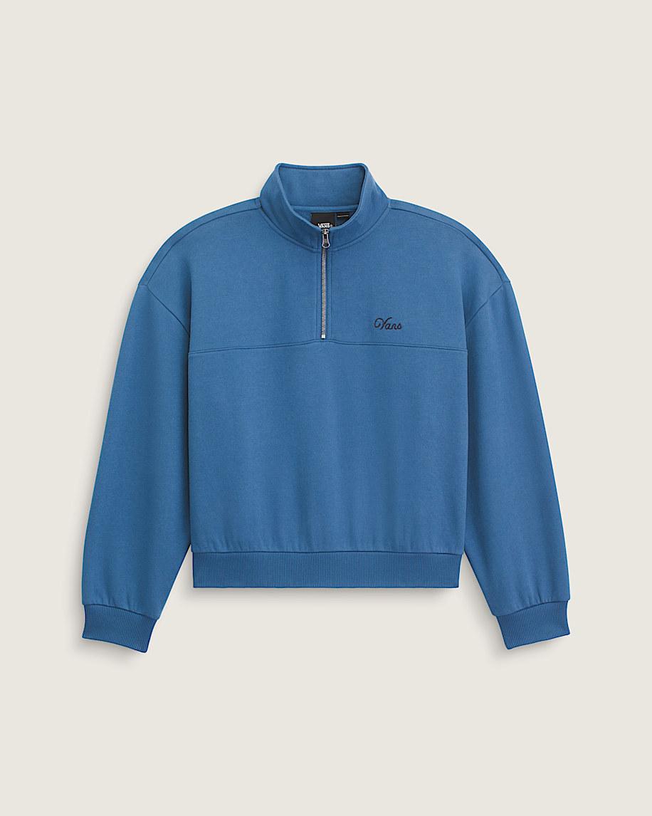 taka hayashi for vault by vans Script Logo Mock Neck Sweatshirt True Navy Blue