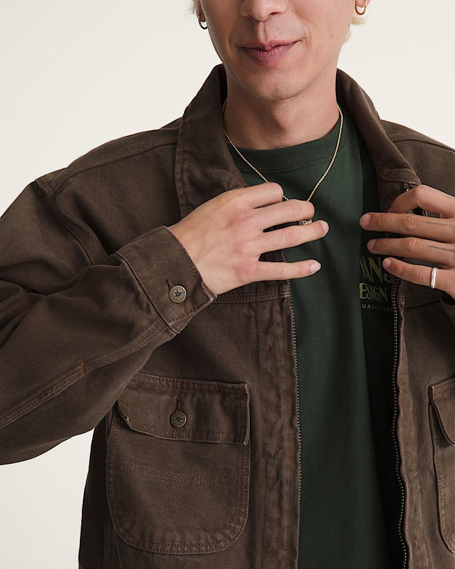 Taka Hayashi For Vault By Vans Skate Garage Denim Jacket Coal Brown