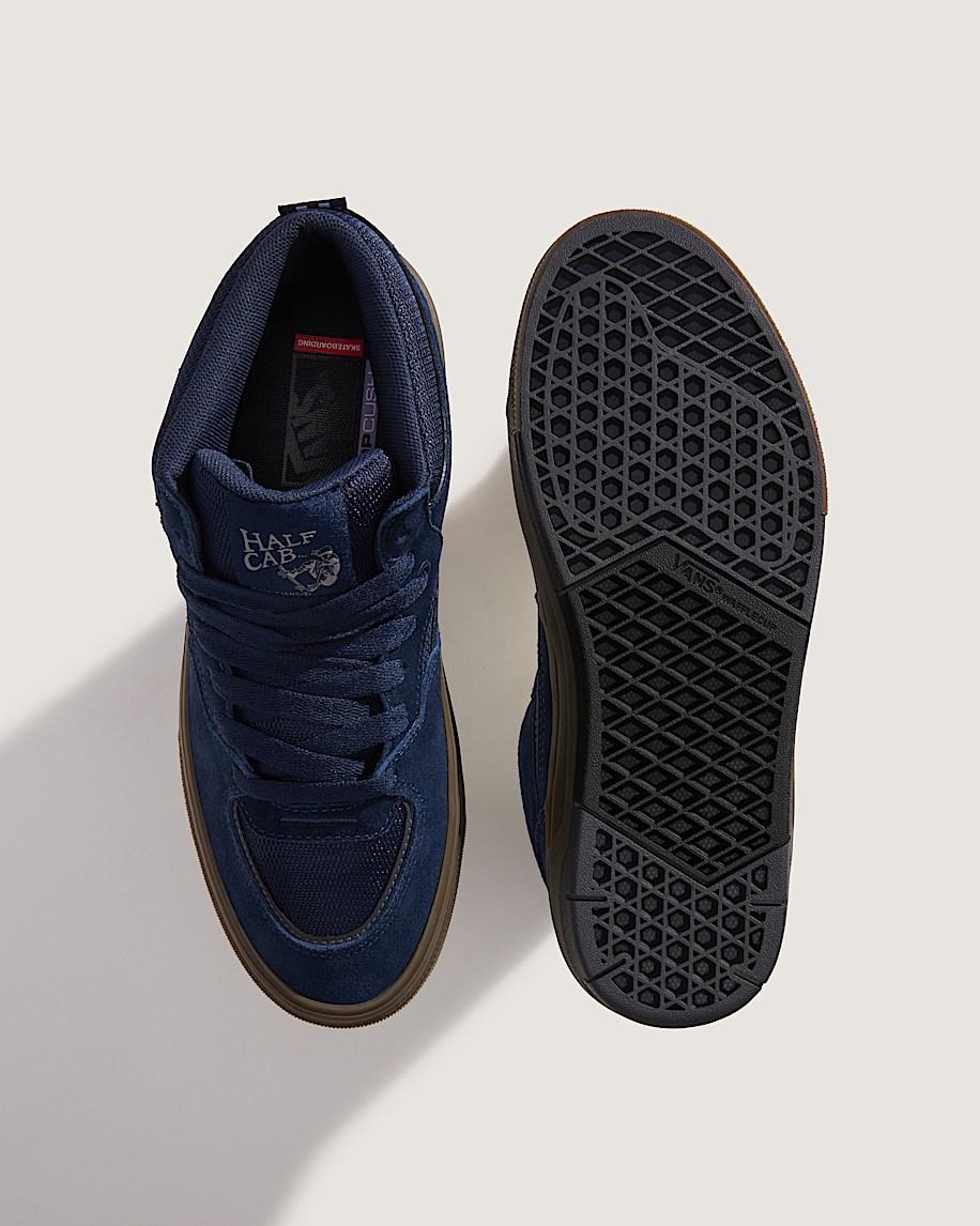 Taka Hayashi For Vault By Vans Skate Half Cab Wafflecup Shoe Gum Navy Blue