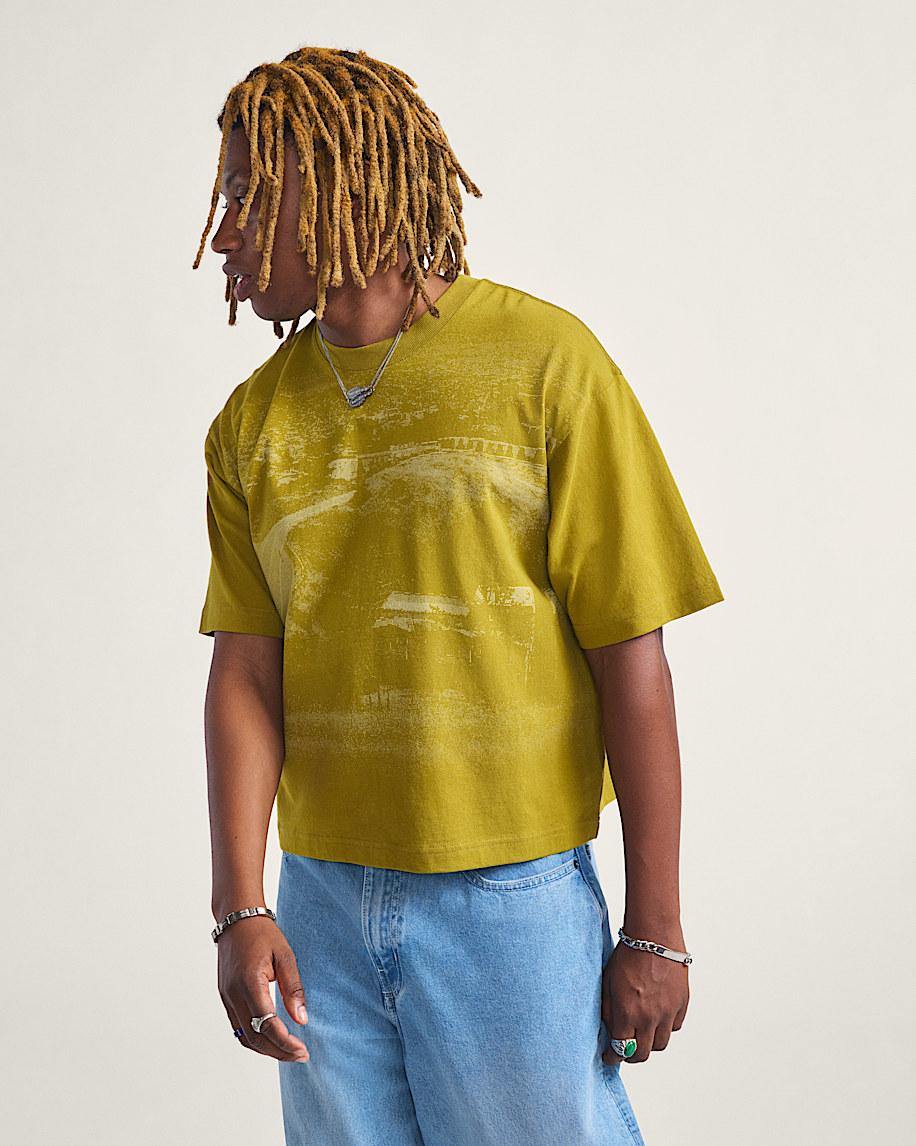 Taka Hayashi For Vault By Vans Skate Hillz Bomb Short T-Shirt By Atiba Jefferson Atiba Burnt Gold Yellow