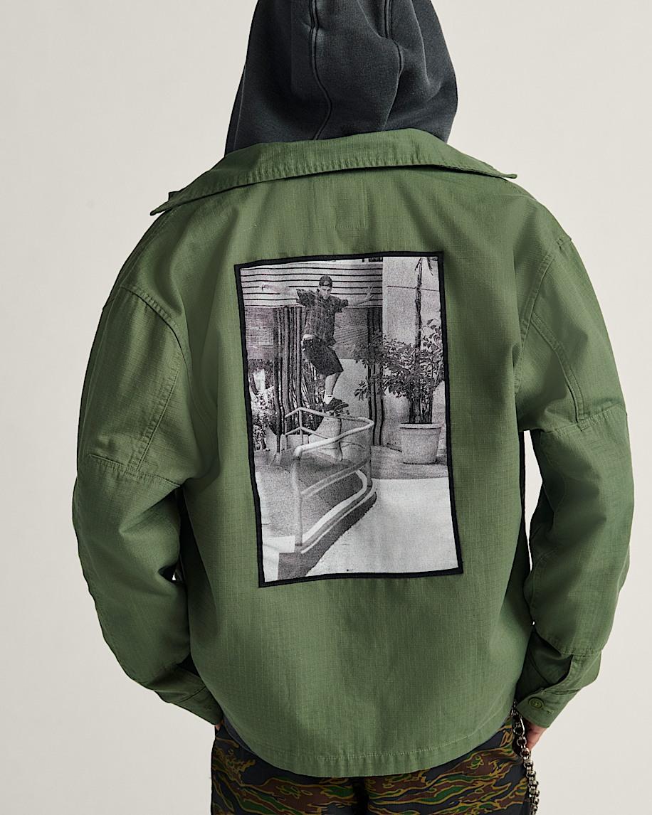 Vans Skate Military Overshirt By Atiba Jefferson Atiba Pine Forest Green