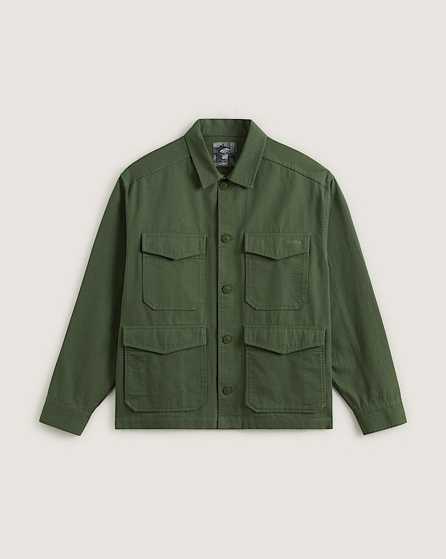 Vans Skate Military Overshirt by Atiba Jefferson Atiba Pine Forest Green