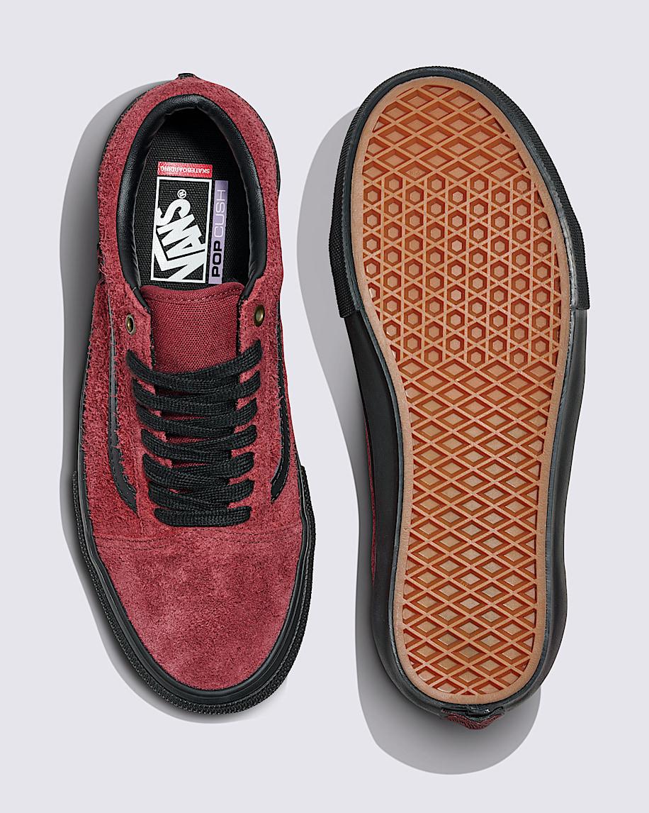 Taka Hayashi For Vault By Vans Skate Old Skool Suede Shoe Burgundy Red