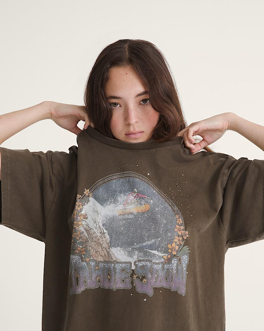 Taka Hayashi For Vault By Vans Snow Chutes T-Shirt Coal Brown