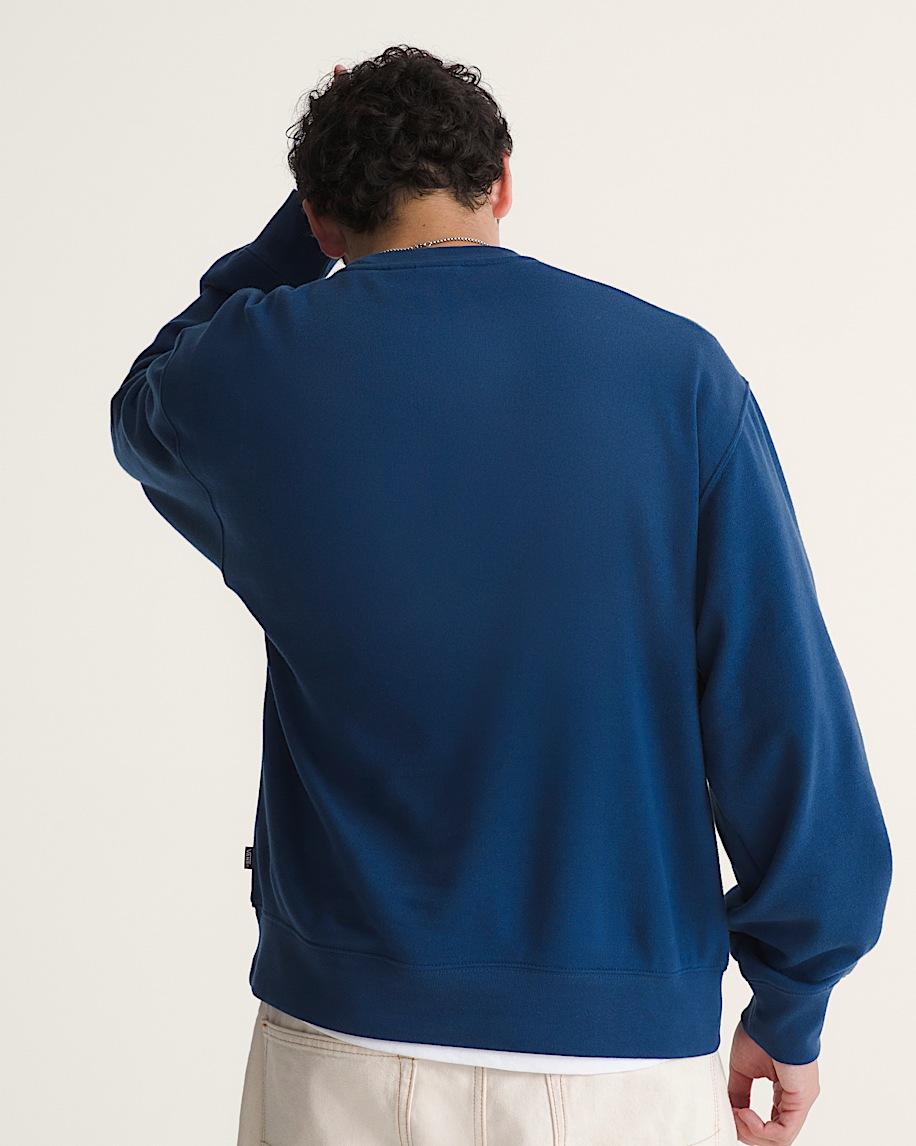 Taka Hayashi For Vault By Vans Stretch Logo Crew Sweatshirt Deep Indig Blue Flame Red