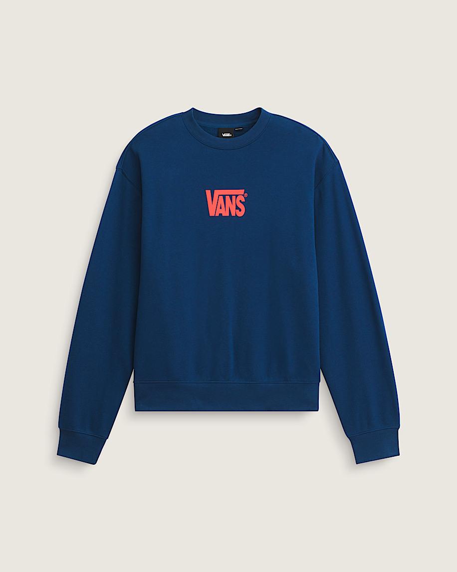 taka hayashi for vault by vans Stretch Logo Crew Sweatshirt Deep Indig Blue Flame Red
