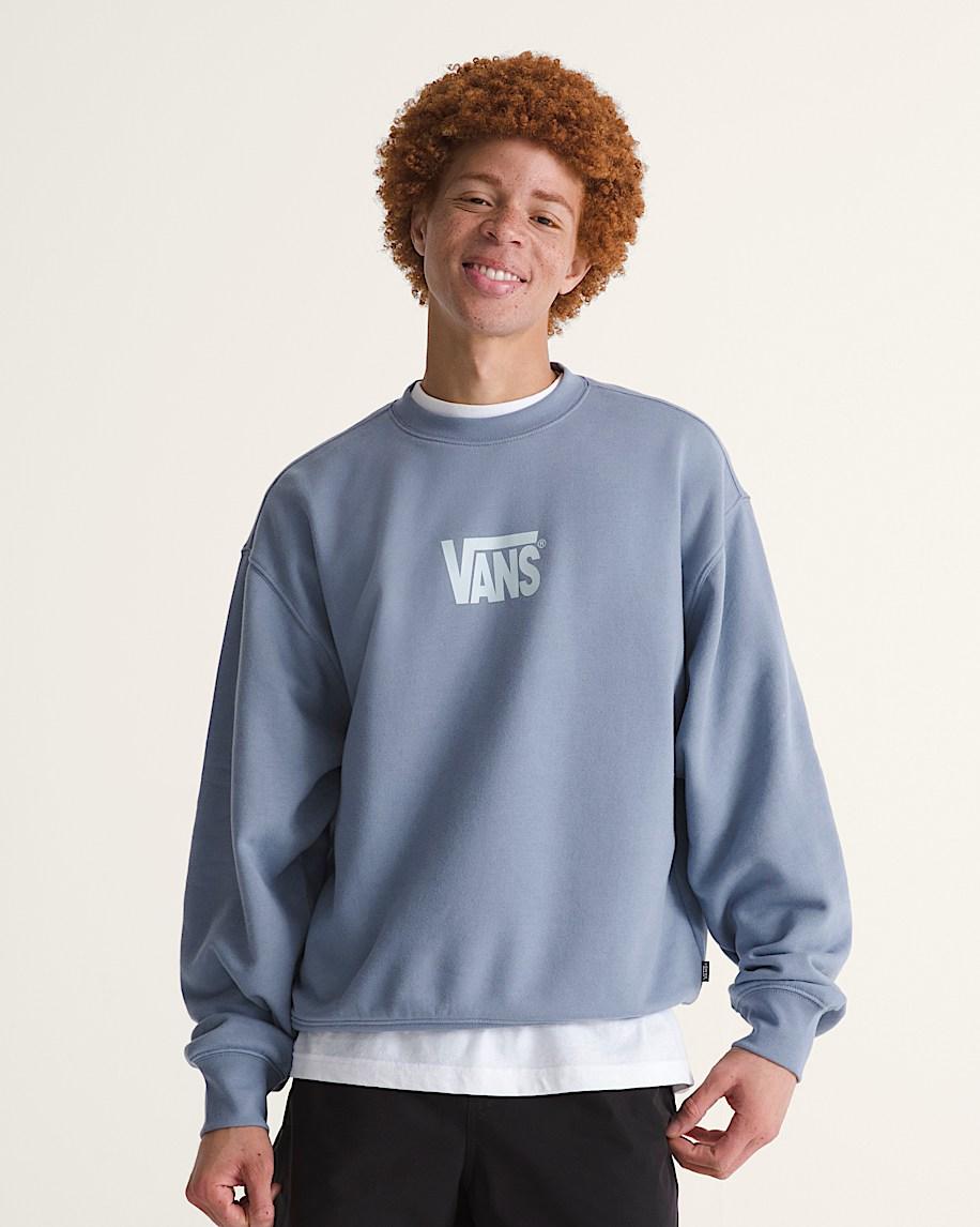 Taka Hayashi For Vault By Vans Stretch Logo Crew Sweatshirt Glacial Slate Blue
