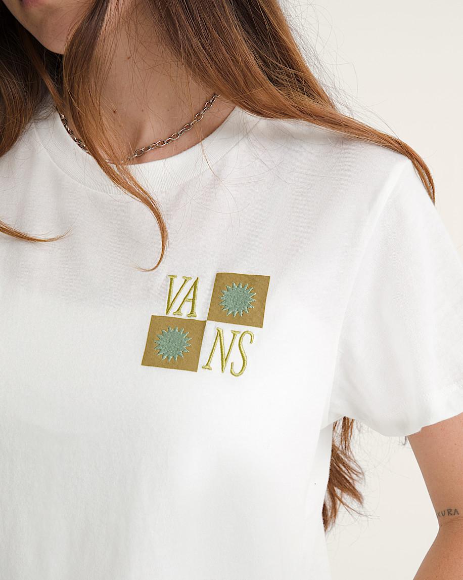 Taka Hayashi For Vault By Vans Sunny Checkerboard Crop T-Shirt Marshmallow White